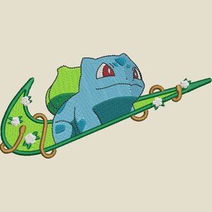 Nike Pokemon Bulbasaur HOODIE Embroidered Adult Unisex Hooded Sweatshirt Swoosh